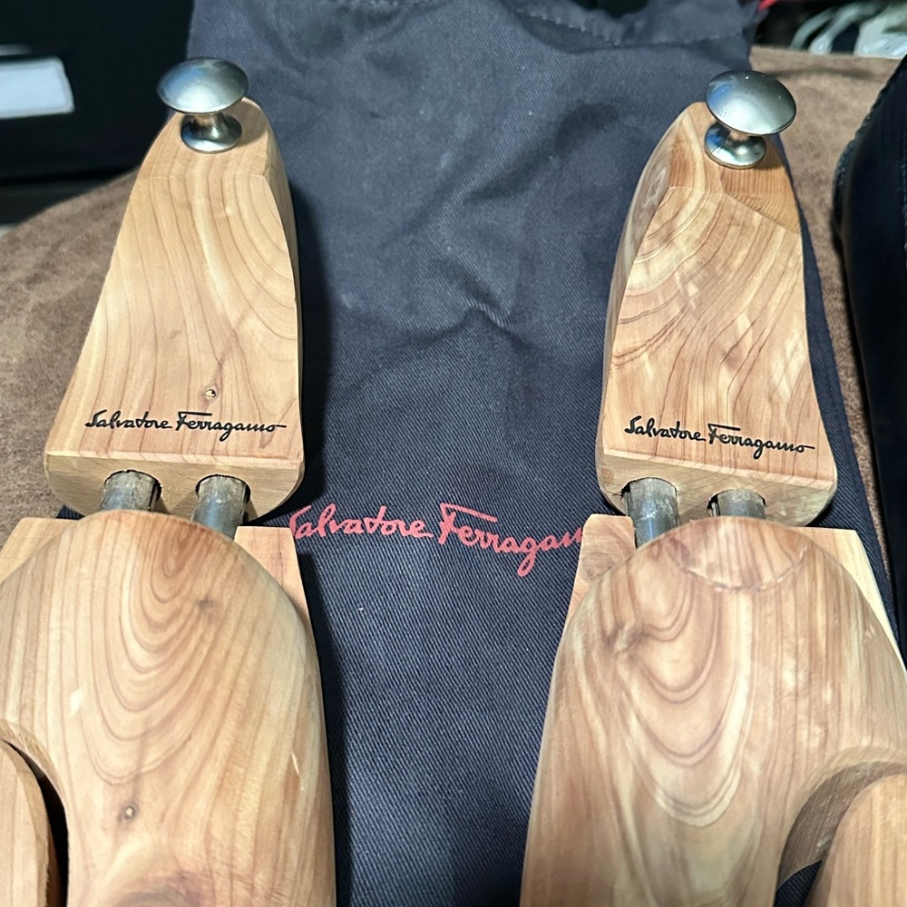 Pair of Black Salvatore Ferragamo drivers/moccasins.